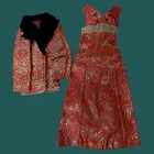 BARBIE FASHION DOLL OUTFIT VINTAGE BROCADE BEST BUY W MATCHING KEN JACKET ~