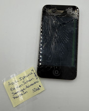 Apple iPhone 4s A1349 - 32 GB - BLK - Unknown Carier - Cracked Screen  Back