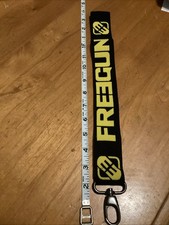Freegun Brand Nylon Heavy Duty ID Lanyard Black And Yellow Swivel Clip