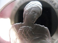 1.3 OZ.925 SILVER FRANKLIN  MEDICI  MADONNA GENIUS OF MICHELANGELO COIN + GOLD 101.18 per troy oz