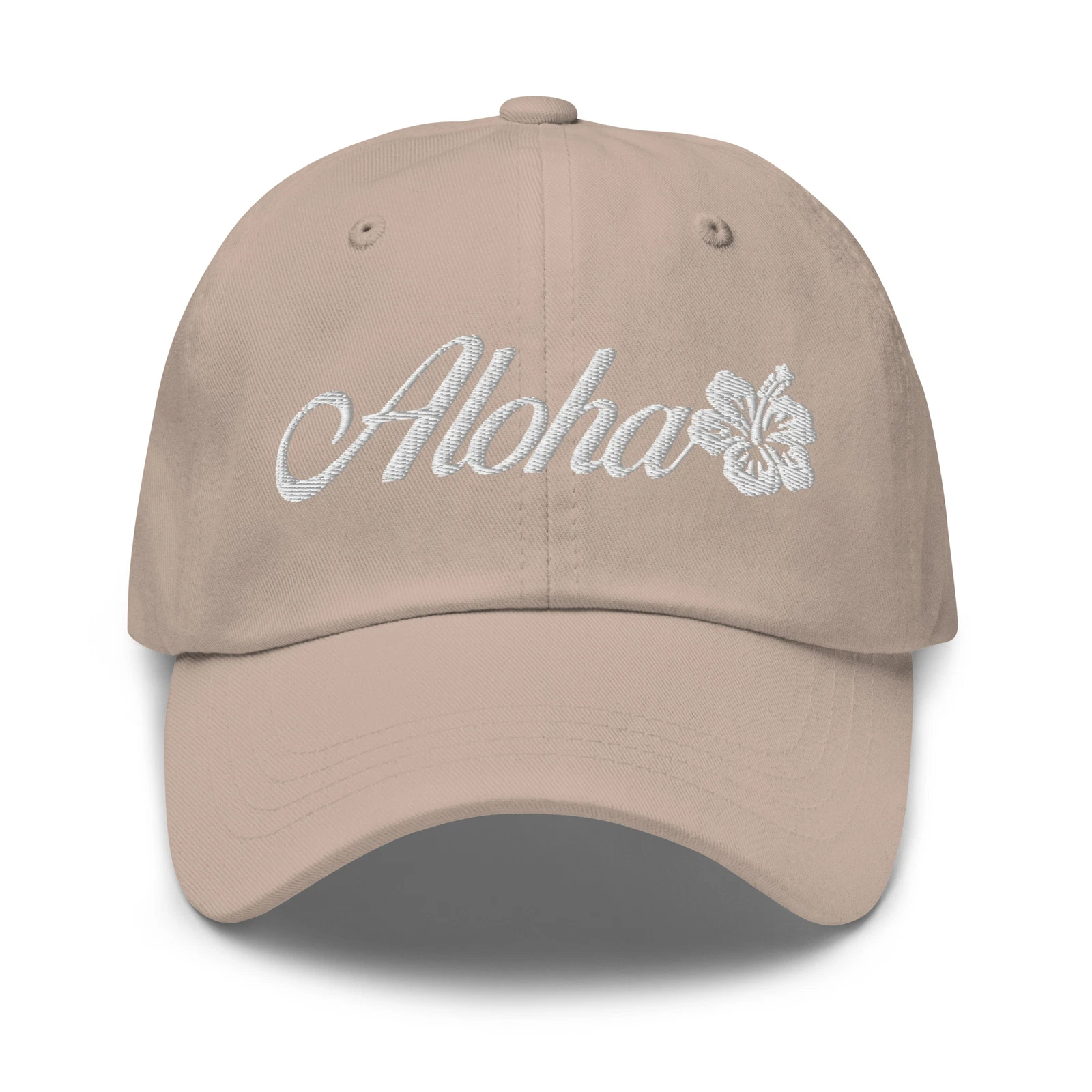 Aloha Dad Hat with Hibiscus Embroidery