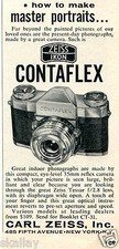1958 small Print Ad of Carl Zeiss Ikon Contaflex Camera Zeiss Tessar Lens