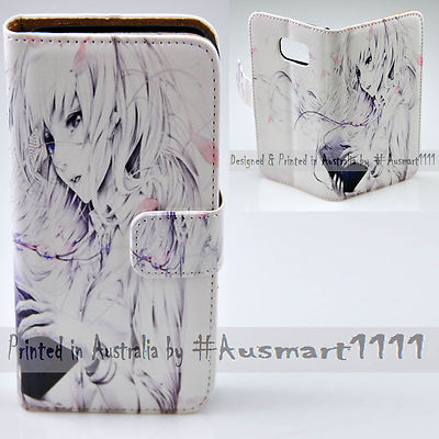 For Nokia Series - Reading Girl Anime Print Theme Wallet Mobile Phone Case Cover
