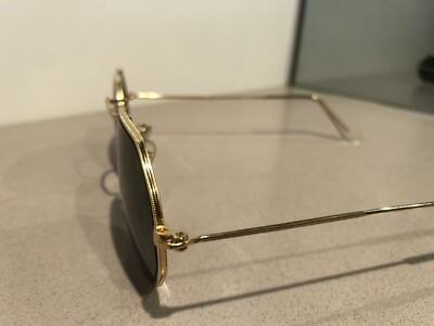 Vintage B & L Ray Ban Octagon Gold Framed Sunglasses + Case, W1535