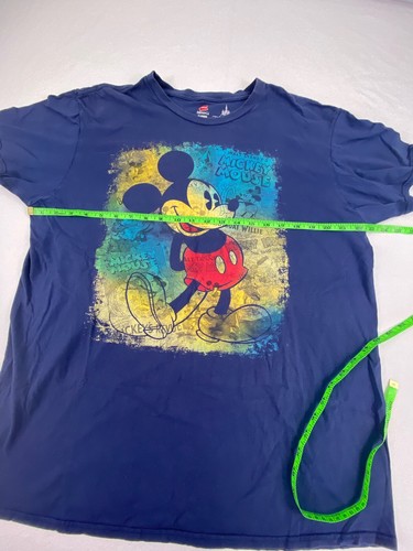 Mickey Mouse Disney Parks Hanes Graphics T-Shirt XL Blue 100% Cotton - Picture 6 of 9
