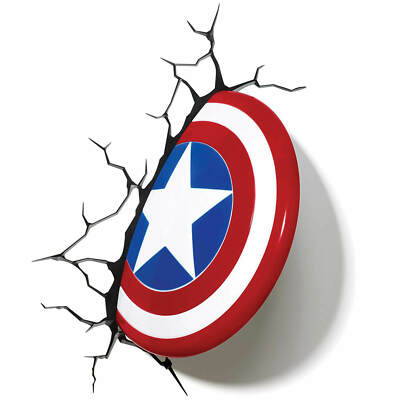 Marvel Avengers 3D Wall Light Spider-man Hulk Iron Man Captain