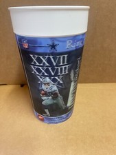 Vtg Dallas Cowboys 2005 Ring Of Honor Inductees 32 fl oz Holographic Cup Aikman