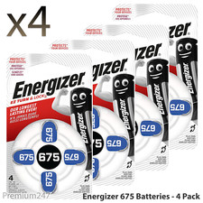 Image of Energizer 675 Size Hearing Aid Batteries Zinc Air 1.4V PR44 Cells Powerseal UK