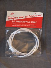 Shimano 3-5 Speed Hub and Derailleurs Bicycle Cable Twist Grip & Click Stick NIP