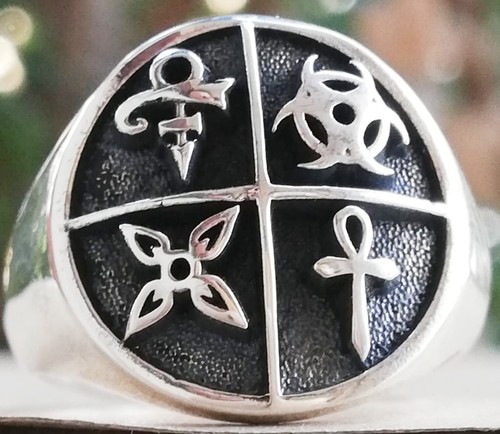 Solid Sterling Silver 925 Four Horseman of the Apocalypse Handmade 3D Ring
