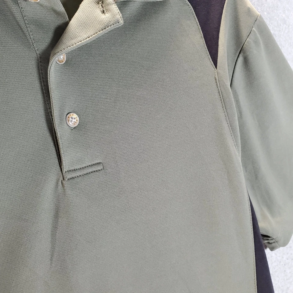 Polo de golf Grand Slam para hombre ropa deportiva pequeño oliva rendimiento bloques de colores Foto 3 de 4