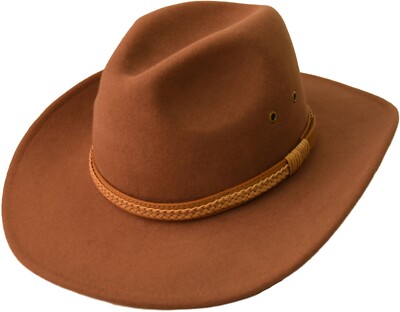 Herren American Cowboy Hut Wollfilz Cowboyhut Vintage Western Cowboyhut