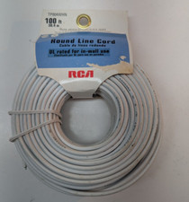 RCA TP004WHN White Round Line Cord 100 ft 30.4 M Phone Cable