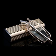 Folding Reading Glasses Telescopic Temples Light Compact Spectacles 1.0 4.0