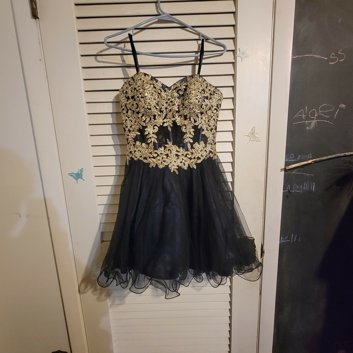 blondie nites corset prom dress Long Sequin-Corset A-Line Prom Dress with Pockets Black / 15