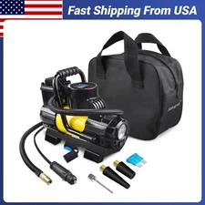150PSI Portable Air Compressor – Fast Tire Inflator forr Cars with Auto Stop