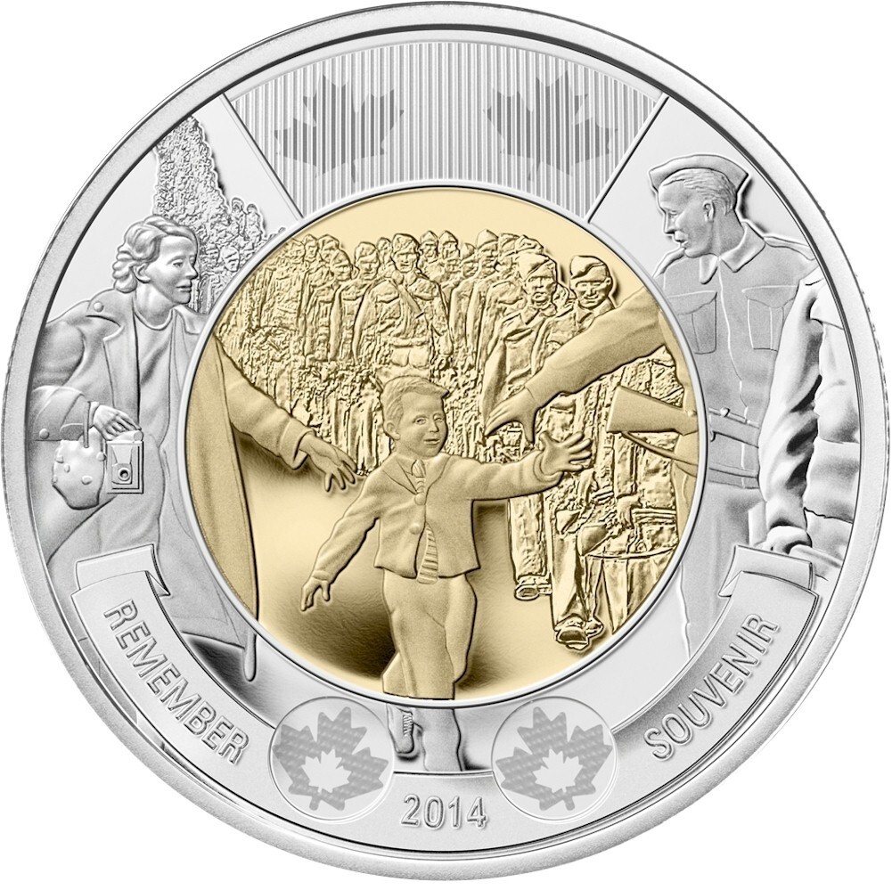 2014 CANADA 2 DOLLAR WAIT FOR ME DADDY TOONIE BRILLIANT UNCIRCULATED COIN |  eBay