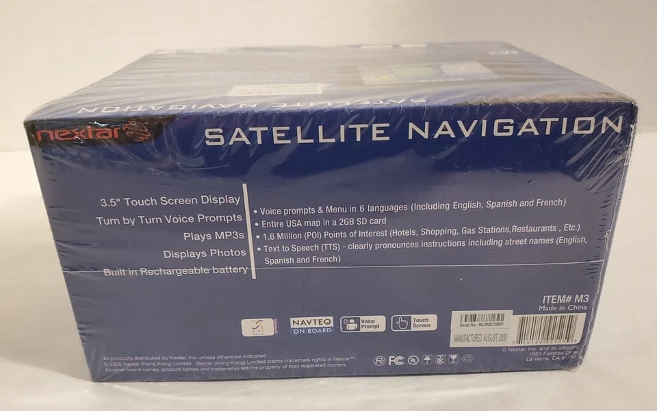 Nextar GPS M3 Satellite Navigation System 3.5 Color Touch Screen MP3 Player NEW - Image 4 of 4