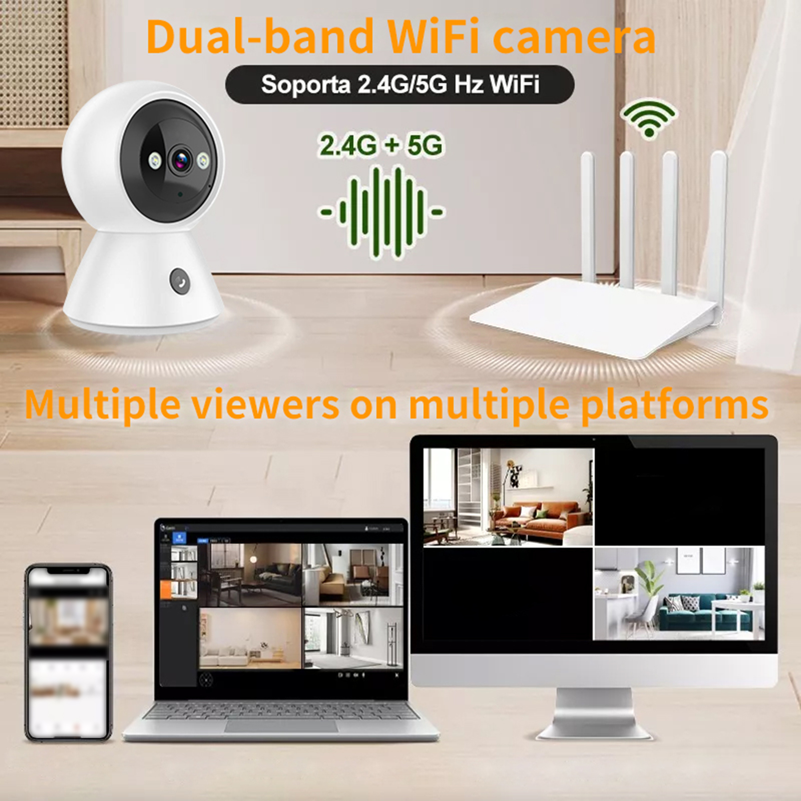 1080p Ultra-clear Camera Hd-compatible with Night Vision Wireless Security