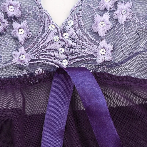Womens Sexy Lingerie Sleepwear Nightwear Underwear Teddy Babydoll Lace Dress Set - Foto 68 di 69