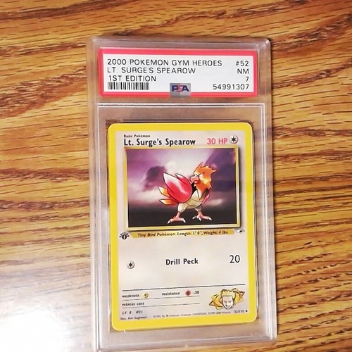 Lt. Surge's Spearow (1st Edition) graded PSA 7 for sale on eBay