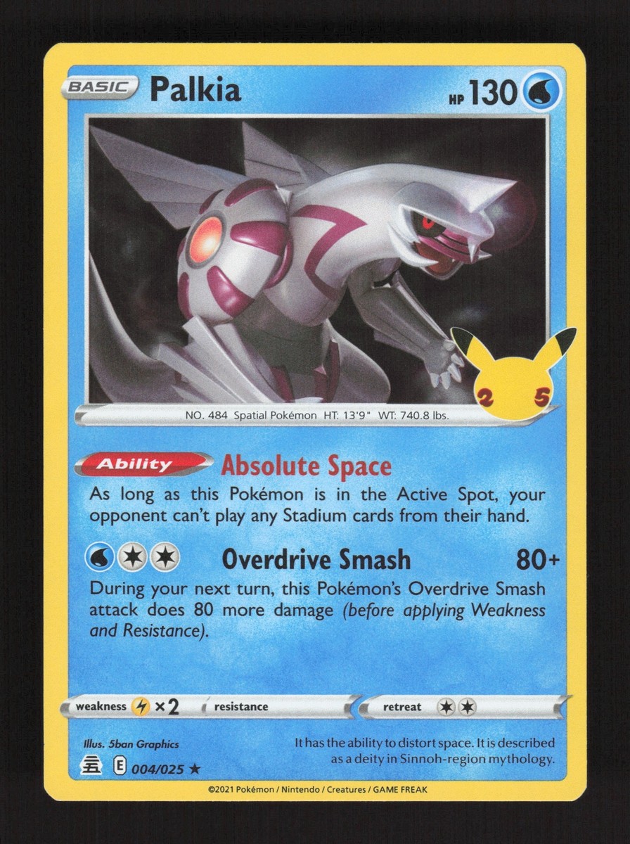 2021 Pokemon Card Palkia Holo Rare #004/025 Celebrations | eBay