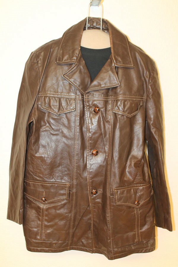ユニフォームエクスペリメント LEATHER CAR COAT USEDMIL Men's