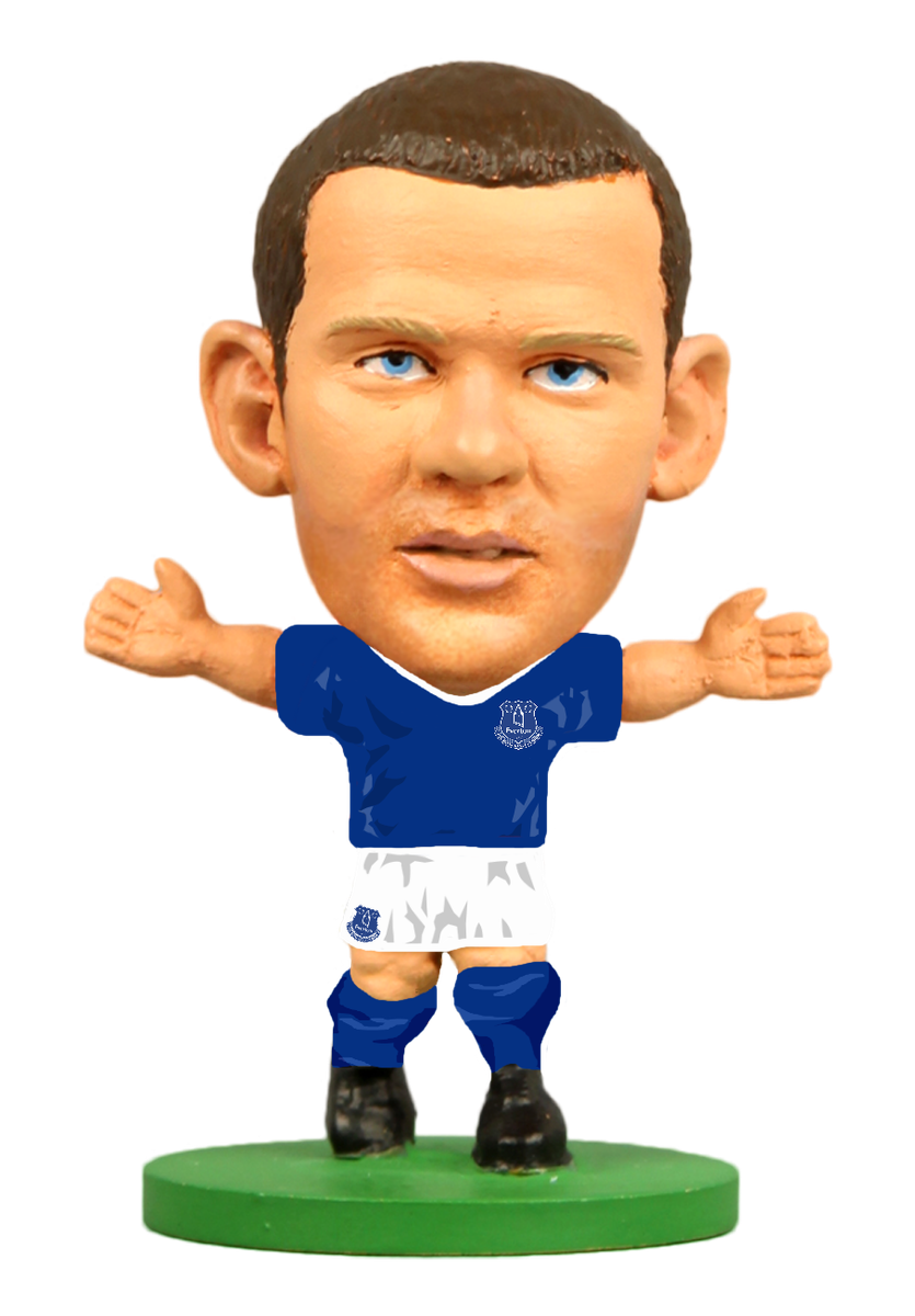 WAYNE ROONEY EVERTON SOCCERSTARZ MINI SOCCER FIGURE OFFICIALLY