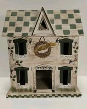 Mills River Collectables Hand Painted Wood Saltbox House  13X11X7 1995