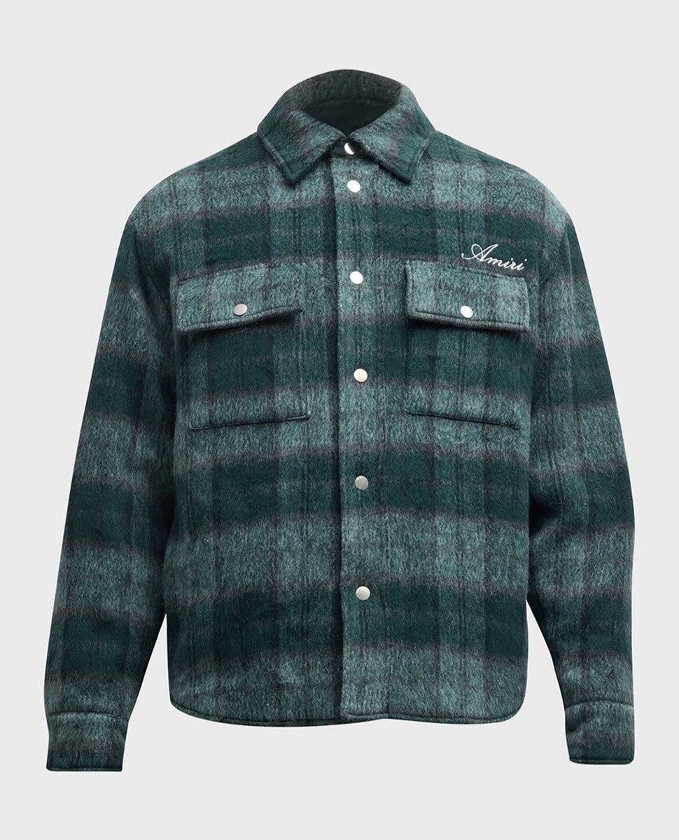 トップス Amiri 23AW BRUSHED PLAID OVERSHIRT Amiri Brushed Plaid Overshirt (UNDER RETAIL) | eBay