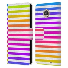 HEAD CASE DESIGNS DYNAMIC STRIPES LEATHER BOOK WALLET CASE FOR MOTOROLA PHONES