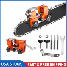 1SET Chainsaw Chain Sharpening Jig Portable Hand Crank Sharpener Tool NEW