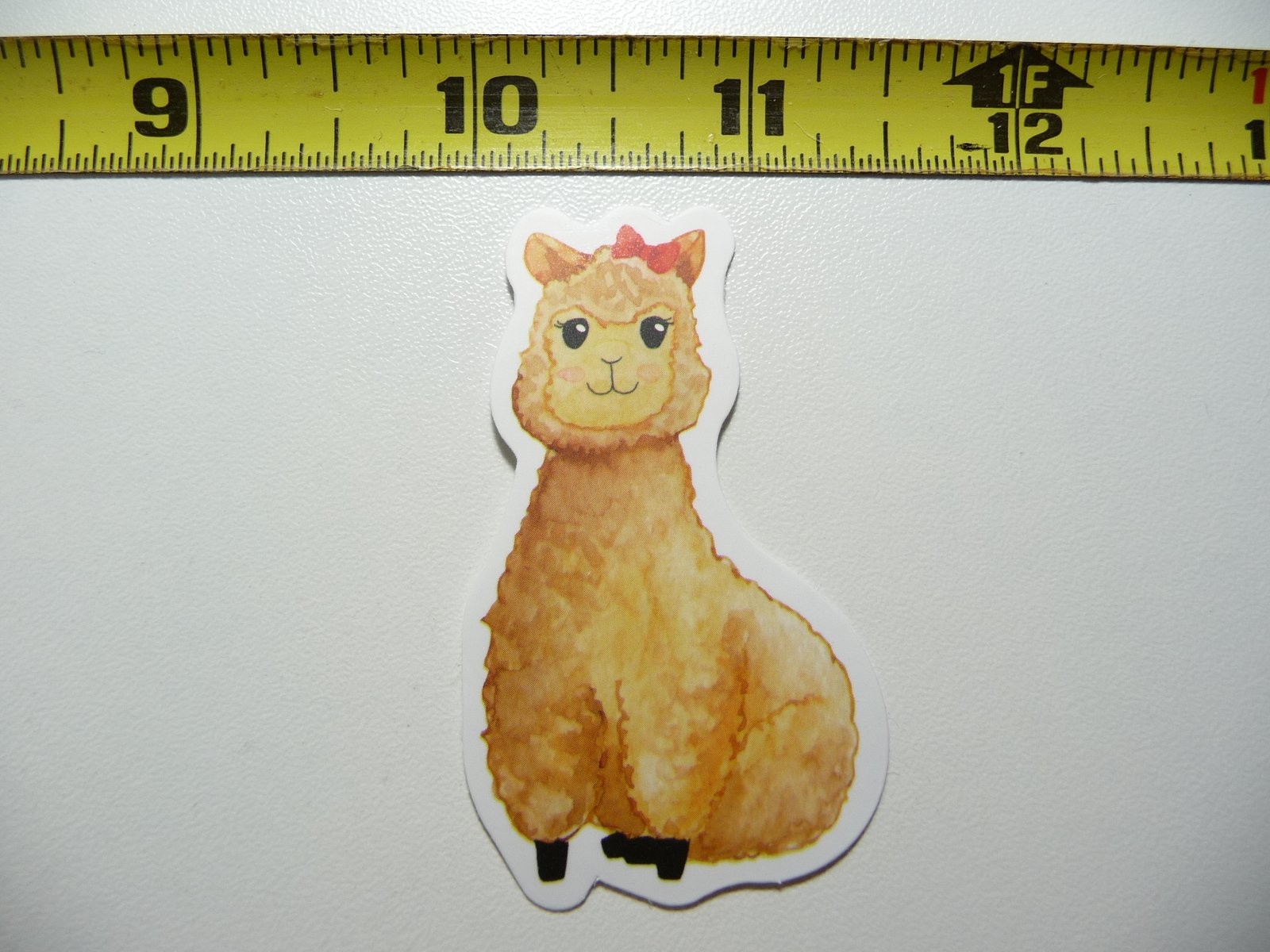 Adorable Llama Decal Sticker with Bow for Girls Farm Pet Lover