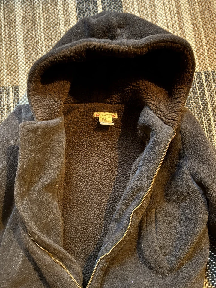 Kids Bonpoint Sherpa Fleece Jacket Black Size 6 - Image 3 of 4