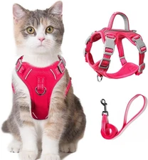 Cat Harness and Leash Set for Walking Escape Proof Small XX-Small, Pink 