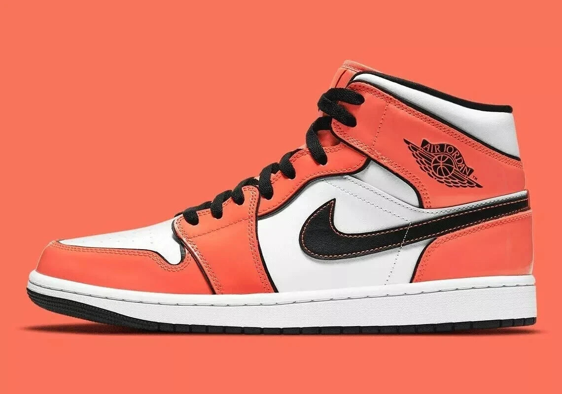 Nike Air Jordan 1 Mid SE (GS) Shoes Turf Orange BQ6931-802 Gradeschool Youth NEW thumbnail 2