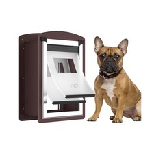Dog Door for Wall, Dog Door with Double Magnetic Flaps, Double Lock Panels, S...