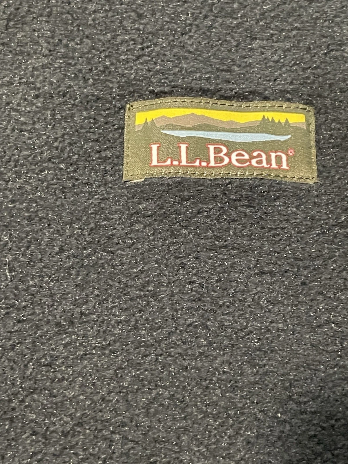 LL Bean Fleece Vest Mens Size L Large Full Zip Pockets Outdoors Gray Heather