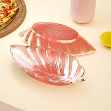 Juego de 4 moldes de bandeja de hojas epoxi molde de resina de silicona hágalo usted mismo kit de moldes artesanales de fundición