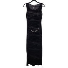 Vintage y2k Velvet Velour Maxi Tank Dress Goth Emo New Years Scarlett 2000