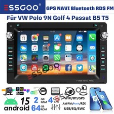 Wireless Carplay Android 14 GPS DAB+ Autoradio+Kamera für VW Polo 4 MK4 PASSAT
