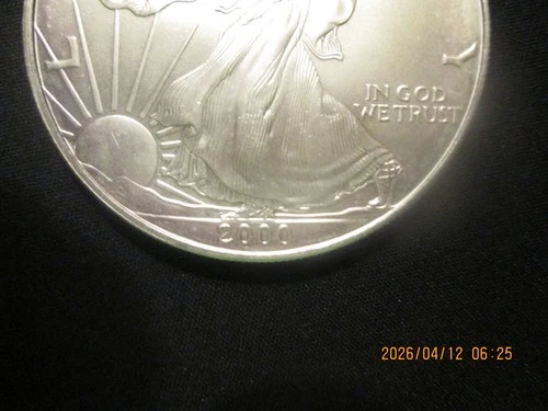 New Listing2000 American eagle silver $1---.999 fine silver, BU with nice toning