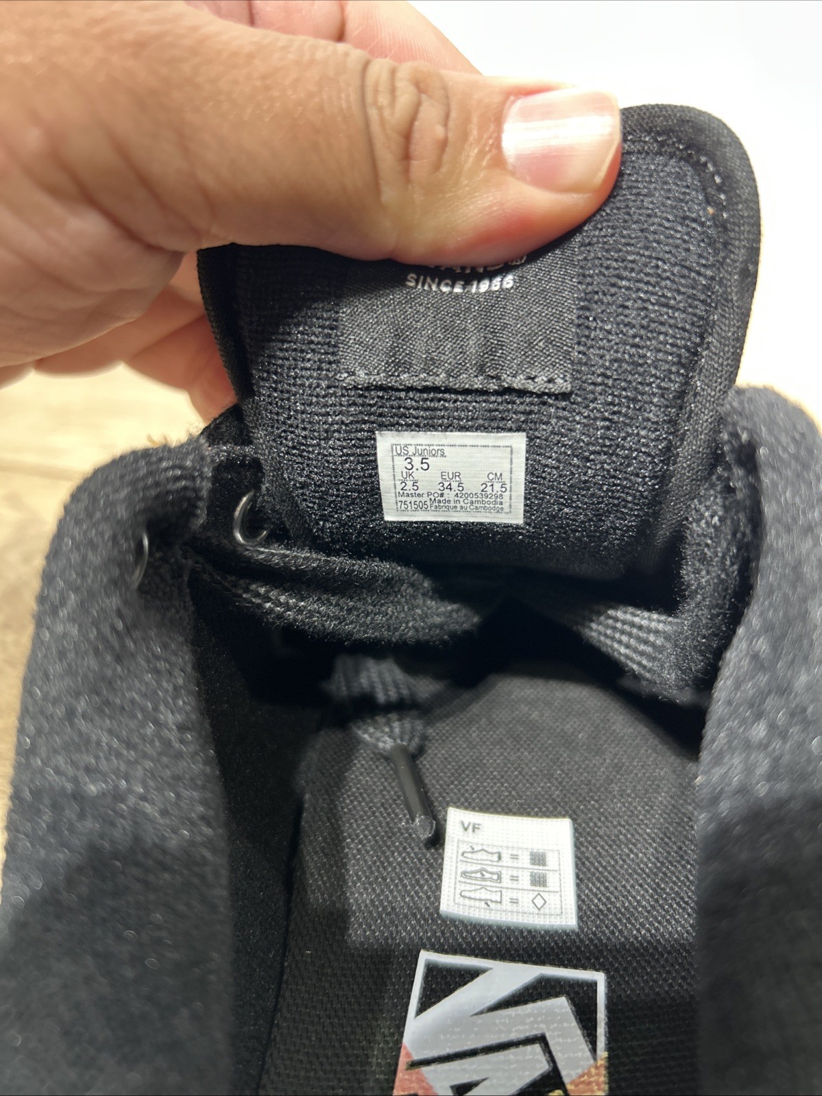 Vans Knu Skool Skate Sneakers Big Kid Leopard Print Black 1496272 Sz 3.5 New thumbnail 3