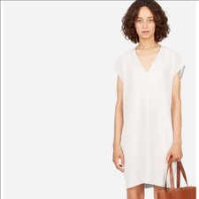 Everlane shift dress women’s size 2 white pockets minimalist