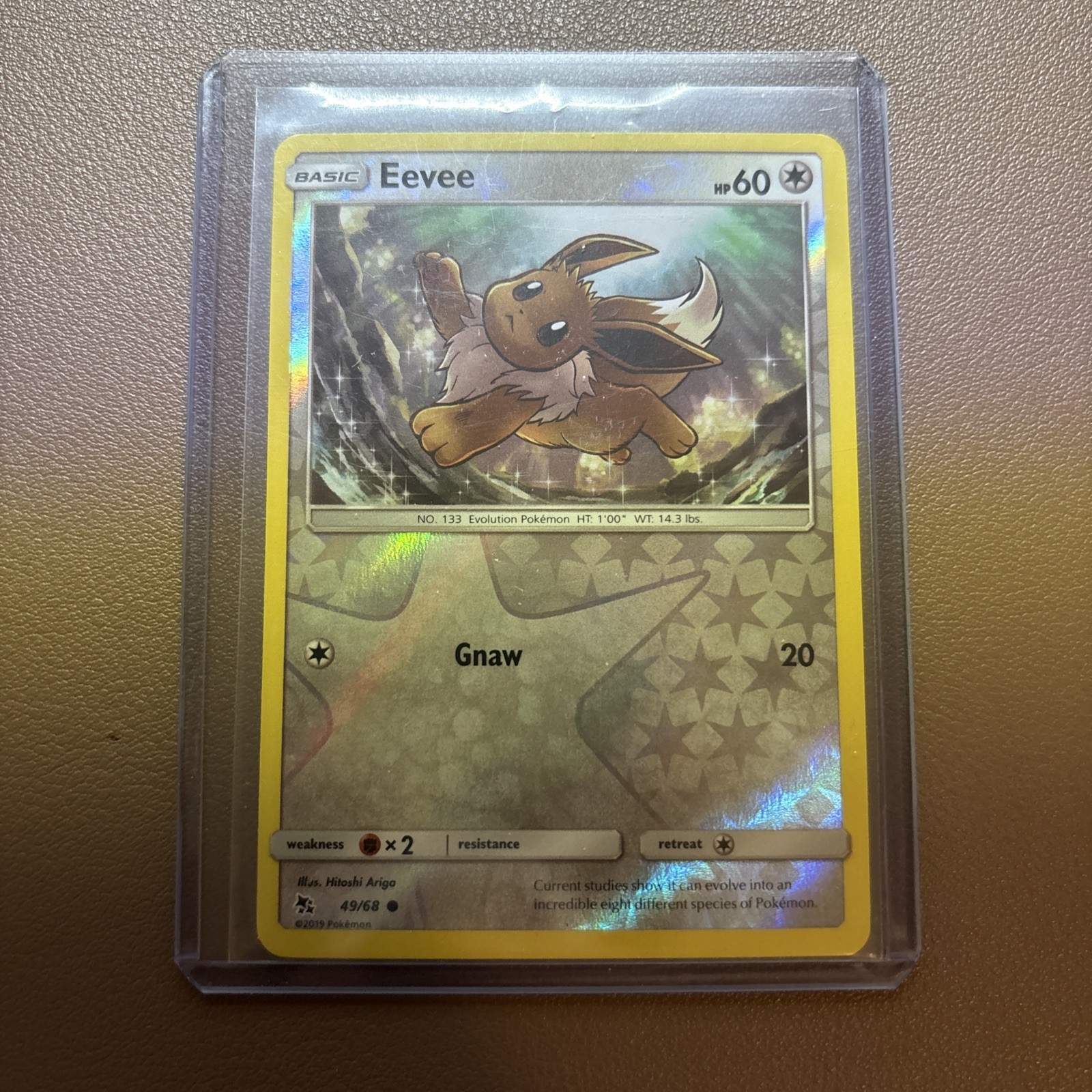 Pokemon Hidden Fates Eevee Reverse Holo 49/68 NM Condition