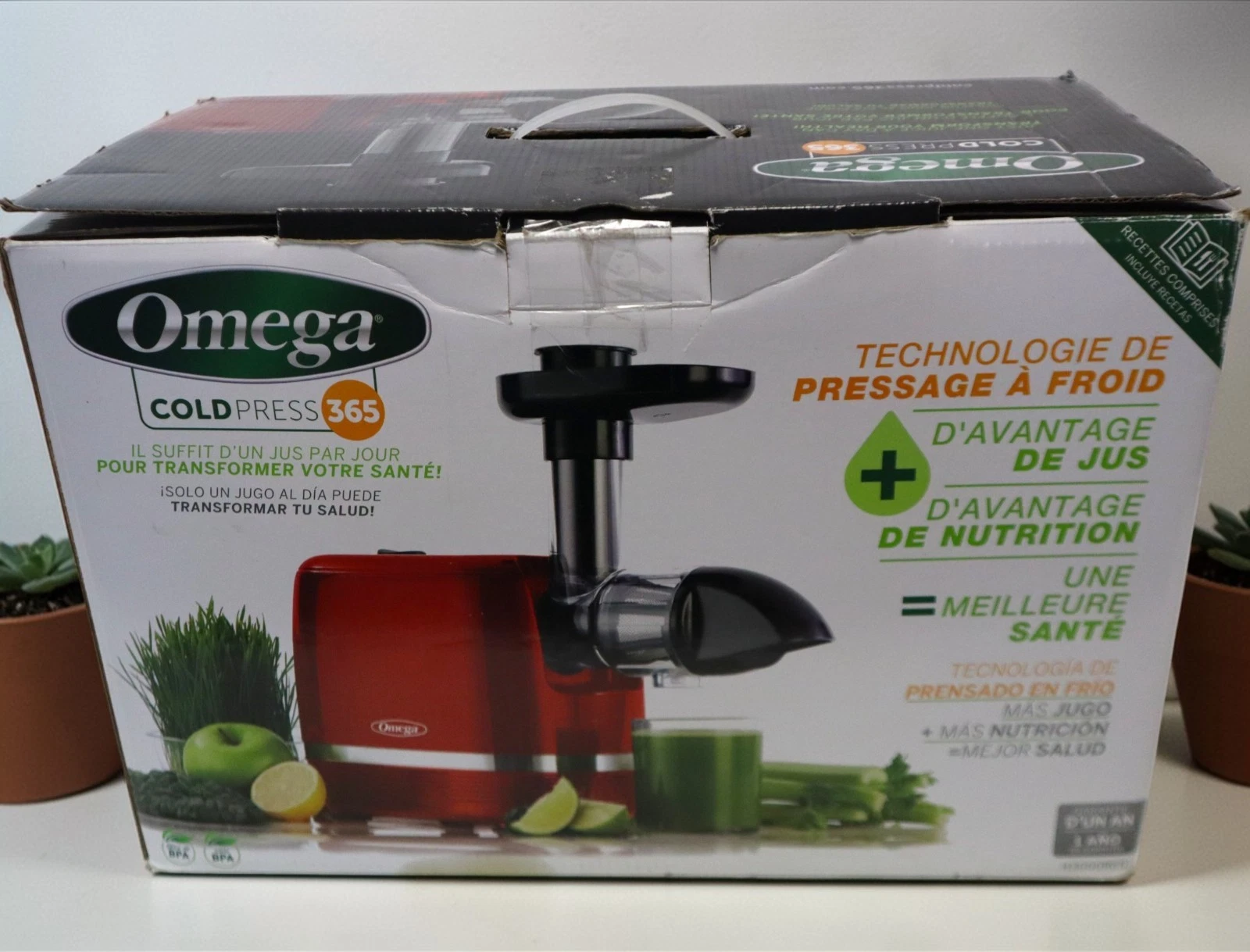 Omega Cold Press 365 Slow Juicer Masticating Extractor 150W H3000RED