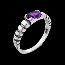 925 Sterling Silver Amethyst Ring, February Birthstone Ring, Amethyst...