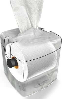 Tissuecaddy Life Hack Toilet Paper Dispenser - Money Saver Alternative to Tissue