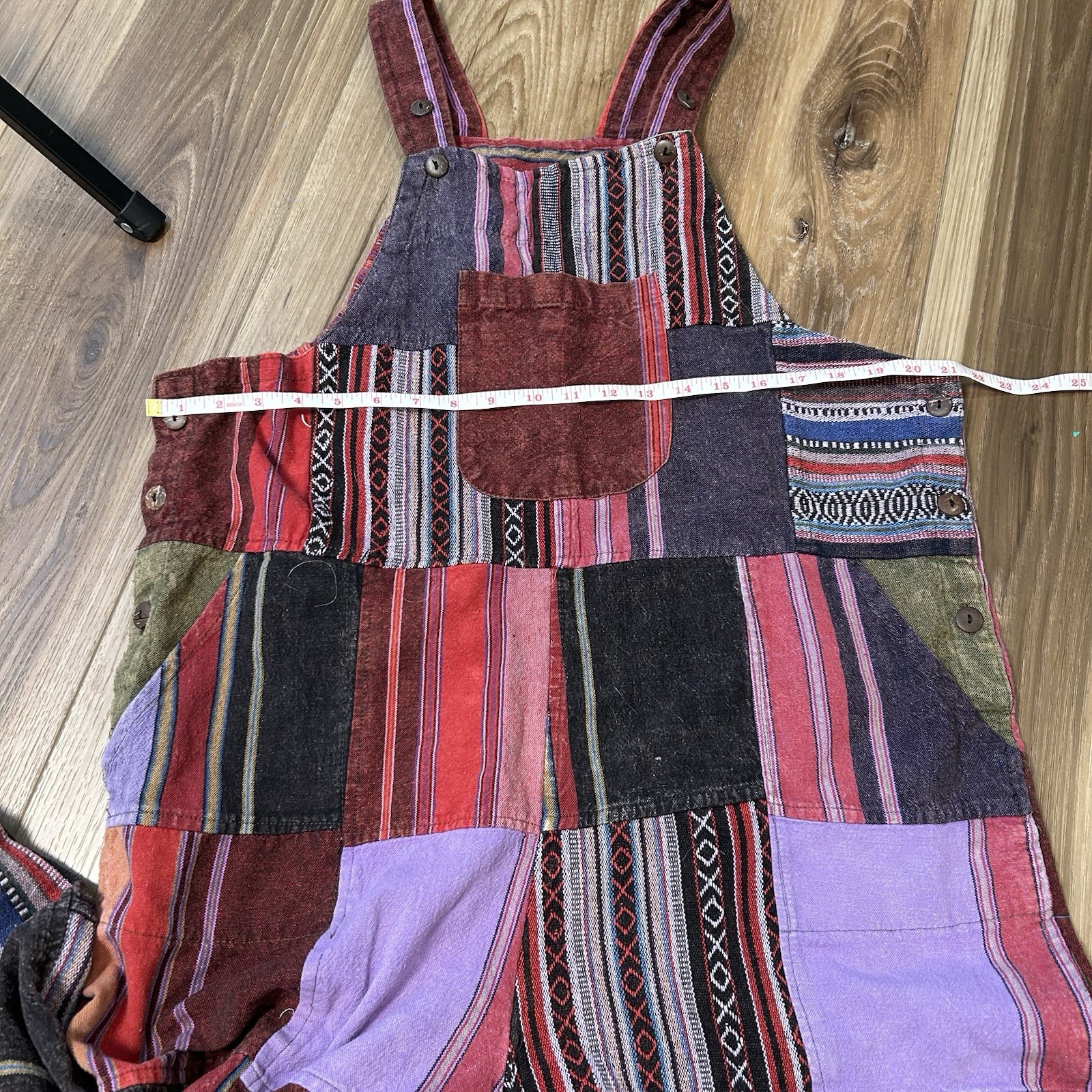 Rising International patchwork overall joggers si… - image 7