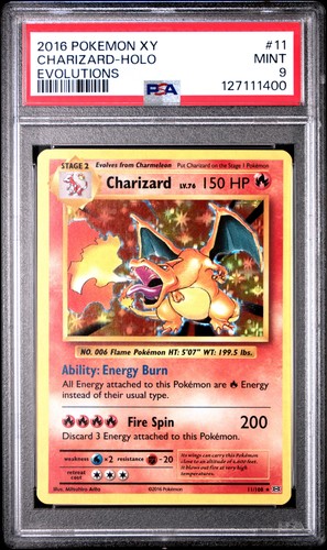 2016 POKEMON XY EVOLUTIONS #11 CHARIZARD-HOLO PSA 9